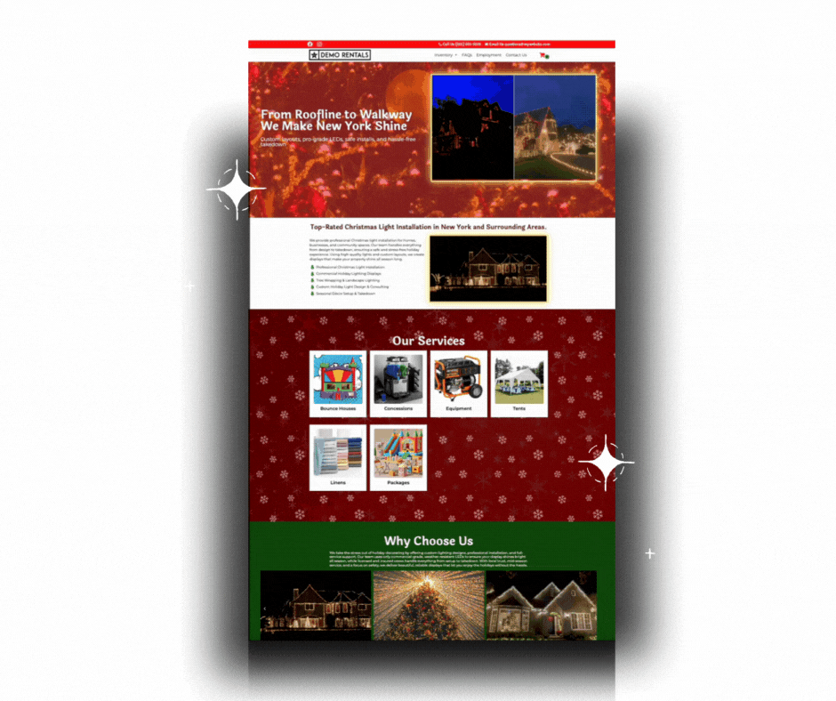 Christmas Lights Website Template Christmas Light Installation Software