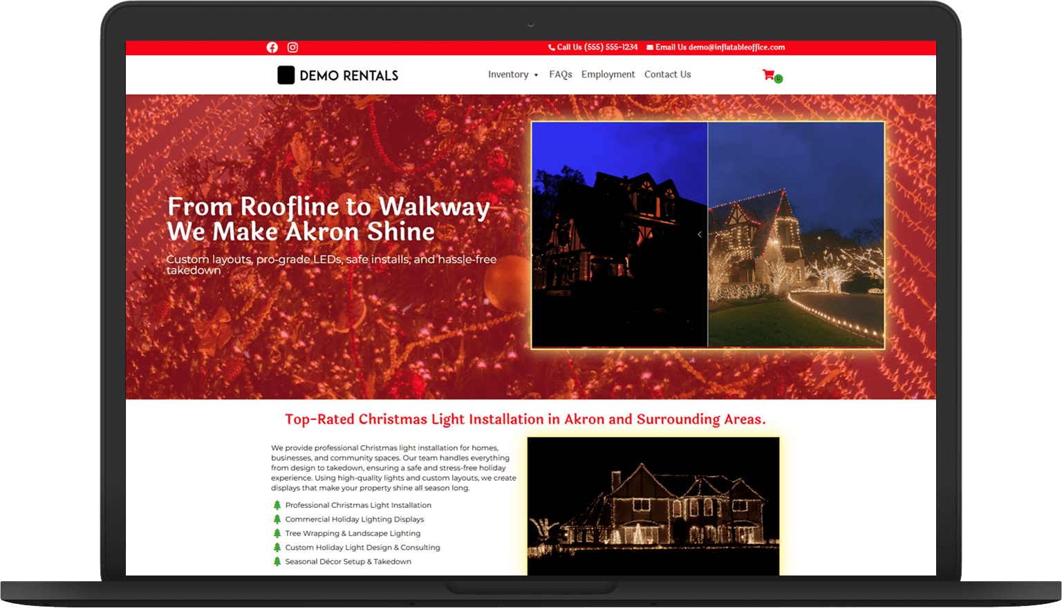 io christmas laptop Website Themes
