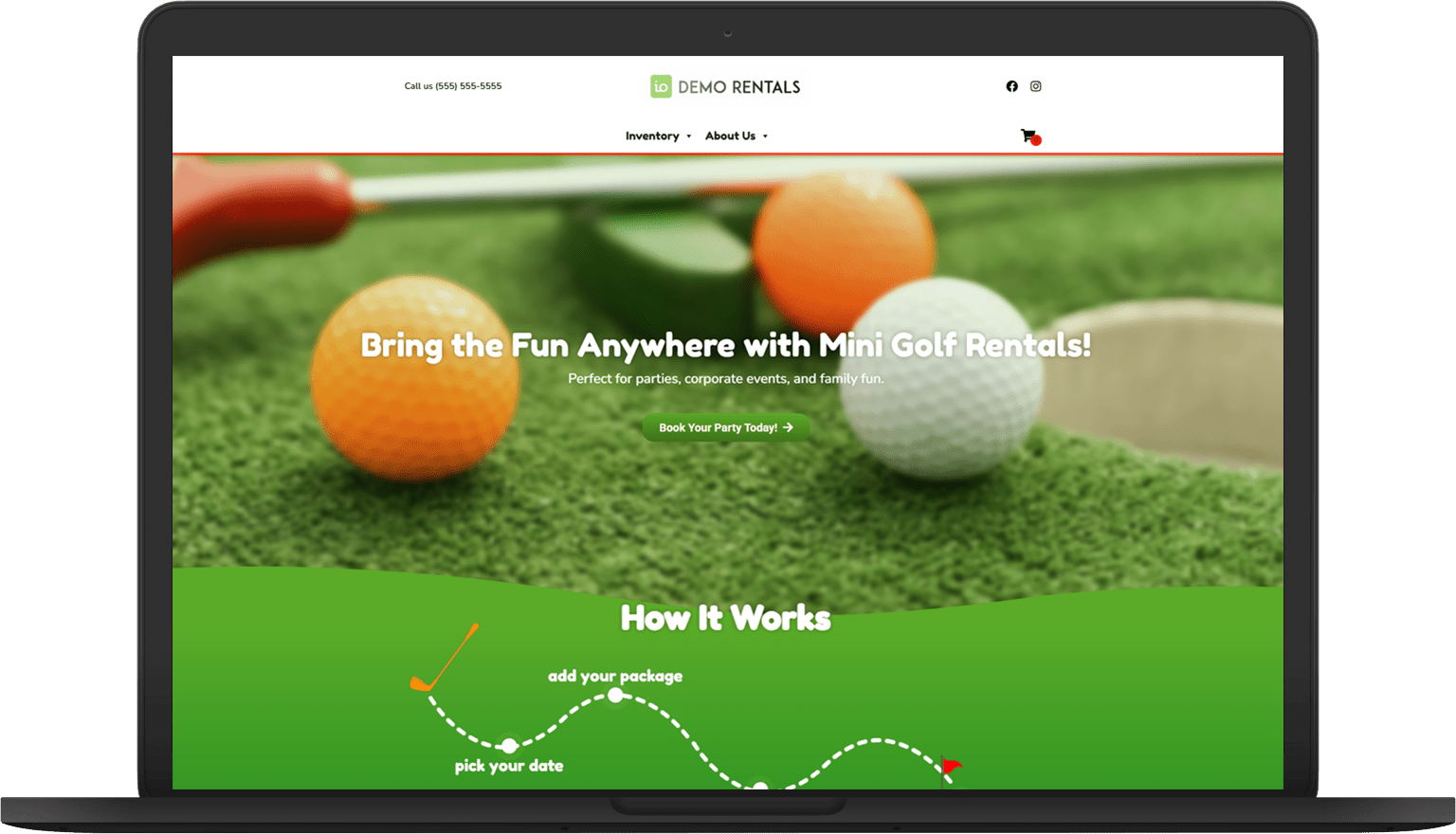 io minigolf laptop Website Themes