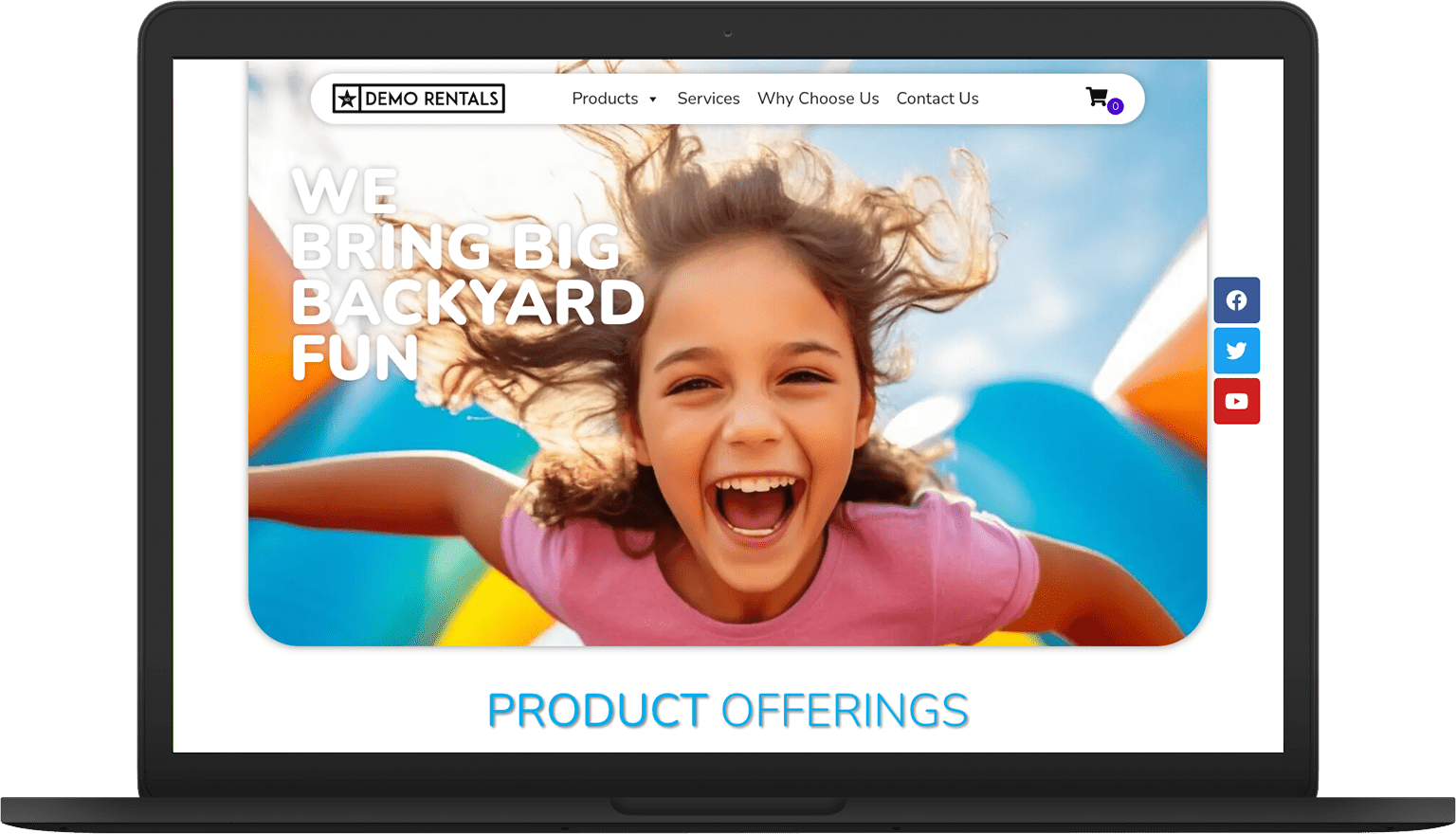 IO Bounce Mod Clean Laptop Website Themes