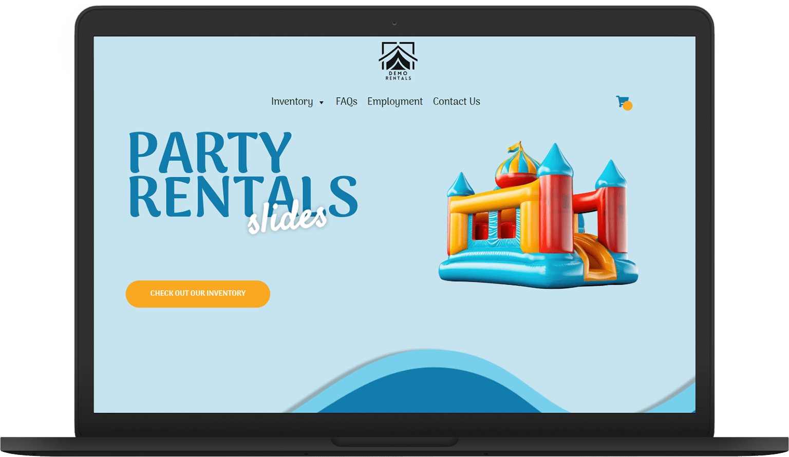 IO PartyFlow Laptop 1 Website Themes
