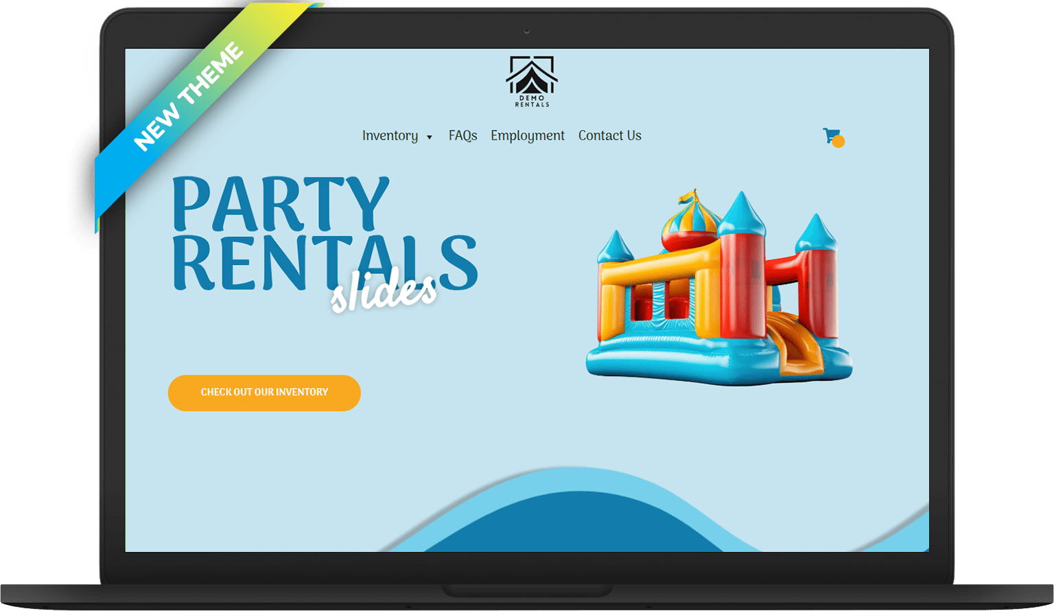 IO PartyFlow Laptop Website Themes