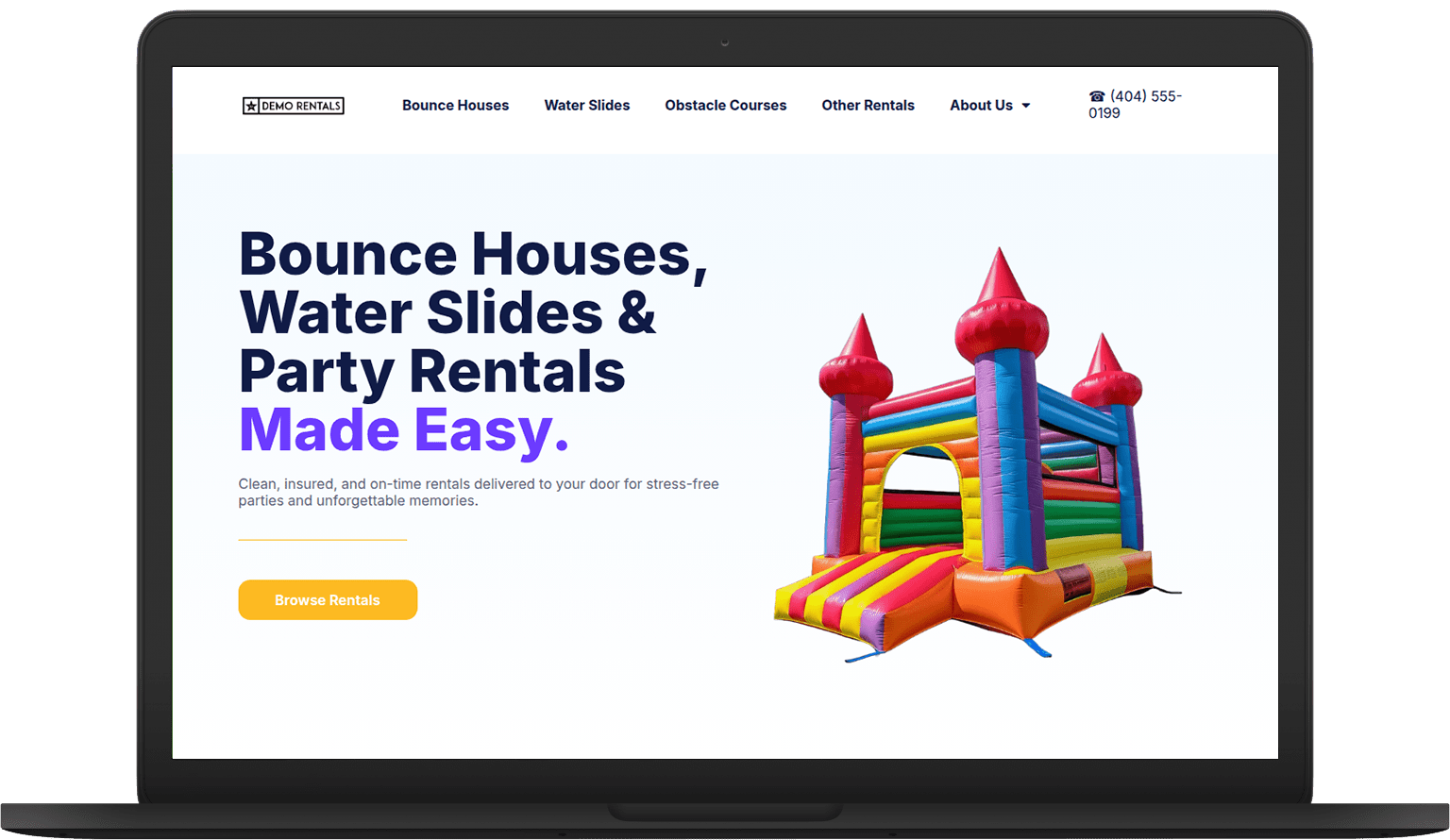 IO HappyParty Laptop 1 Website Themes