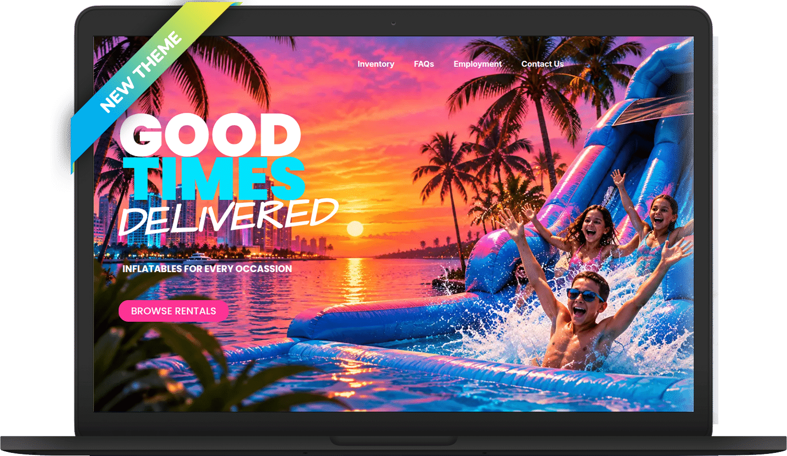 IO MiamiVice Laptop Website Themes